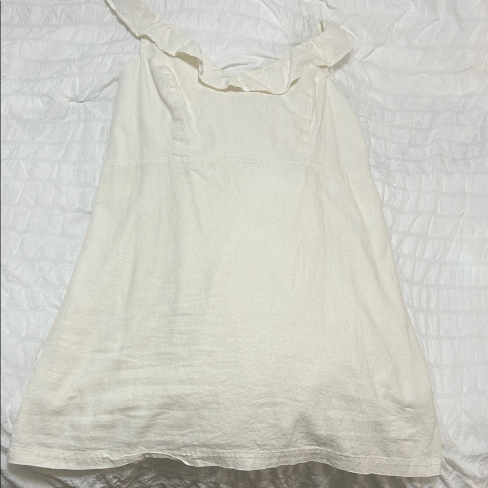 Old Navy White Ruffle Dress